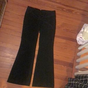 Theory boot leg olive green corduroy trousers